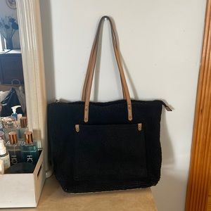 Sonoma Black Sherpa Shoulder Bag